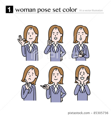 女性上身姿勢組 女性上身姿勢組 85305736