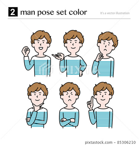 Male upper body pose set Male upper body pose set 85306210