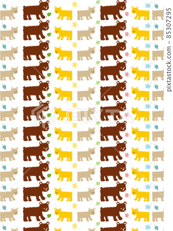 Scandinavian style bear pattern brown base vertical Scandinavian style bear pattern brown base vertical 85307295