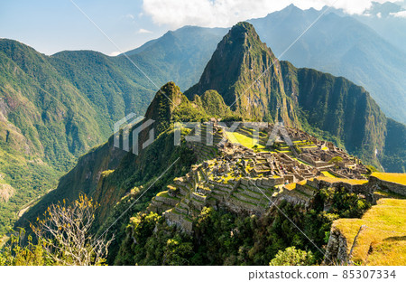 Machu Picchu Inca ruins in Peru, South America 85307334