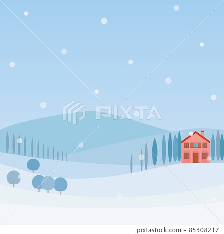 Val d'orcia val d'orcia tuscany toscana winter landscape snow Val d'orcia val d'orcia tuscany toscana winter landscape snow 85308217