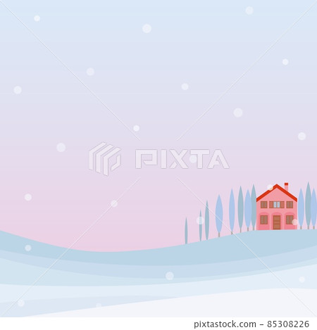 Val d'orcia val d'orcia tuscany toscana winter landscape dusk snow 85308226