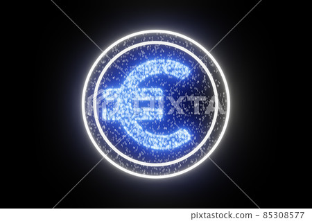 Digital currency euro. Euro finance stock trading exchange concept. Businessman touched eur currency icon on virtual financial screen. World money trade market technology 85308577