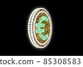 Digital currency euro. Euro finance stock trading exchange concept. Businessman touched eur currency icon on virtual financial screen. World money trade market technology 85308583