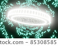 digital currency moves in a luminous stream 85308585