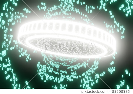 digital currency moves in a luminous stream 85308585