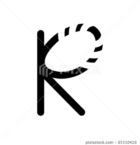 Letter R logo design. Geometric monochrome symbol. Business alphabet logotype. Monogram vector illustration in black and white color. Creative line for company branding Letter R logo design. Geometric monochrome symbol. Business alphabet logotype. Monogram vector illustration in black and white color. Creative line for company branding 85310428