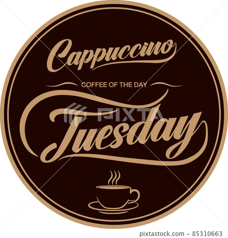 Vector illustration for Coffee of The Day with hand lettering. Suitable for greeting card, poster and banner. Vector illustration for Coffee of The Day with hand lettering. Suitable for greeting card, poster and banner. 85310663