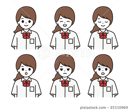高中女生校服初中生夏裝表情套裝 高中女生校服初中生夏裝表情套裝 85310969