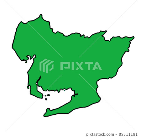 Japan map Aichi prefecture - Stock Illustration [85311181] - PIXTA