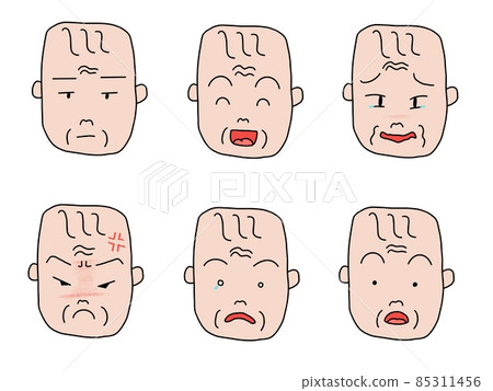 Various facial expressions for the elderly Various facial expressions for the elderly 85311456