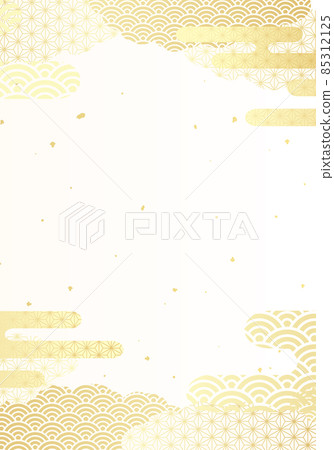 Japanese style cloud vector illustration background 85312125