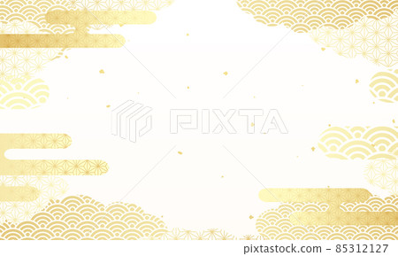 Japanese style cloud vector illustration background 85312127