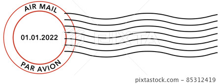 Post mark on white background Post mark on white background 85312419