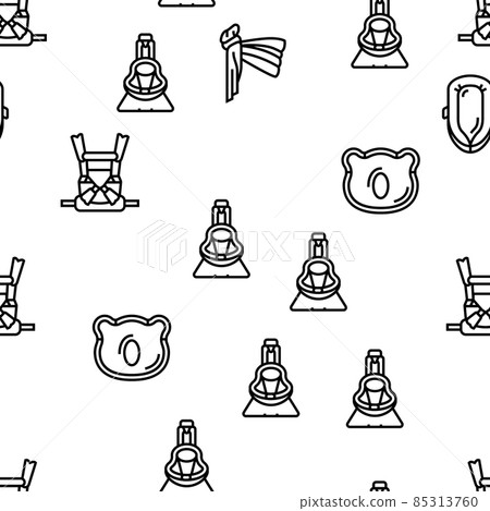Baby Accessories And Equipment Vector Seamless Pattern Baby Accessories And Equipment Vector Seamless Pattern 85313760
