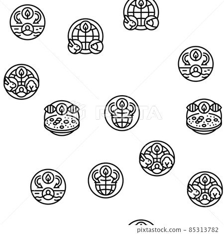 Ecology Protective Technology Vector Seamless Pattern 85313782