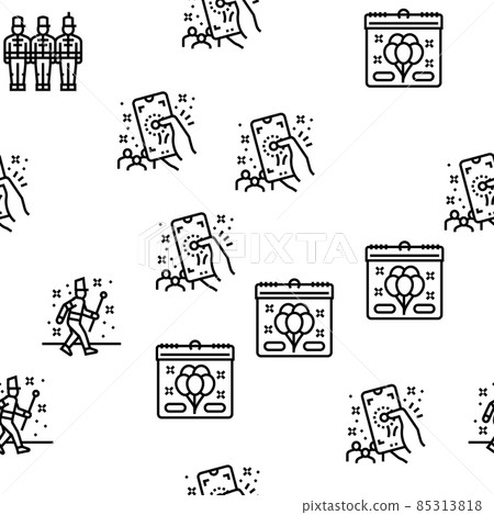 Parade Celebration Festival Event Vector Seamless Pattern Parade Celebration Festival Event Vector Seamless Pattern 85313818
