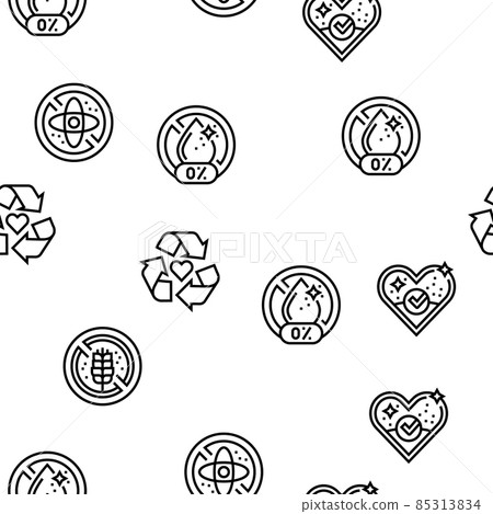 Eco Cosmetics Organic And Bio Vector Seamless Pattern 85313834