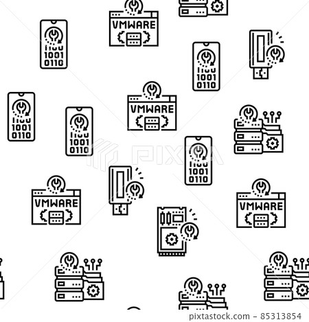 Data Recovery Computer Processing Vector Seamless Pattern 85313854