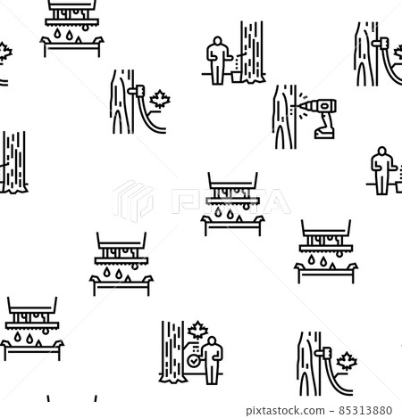 Maple Syrup Delicious Liquid Vector Seamless Pattern Maple Syrup Delicious Liquid Vector Seamless Pattern 85313880