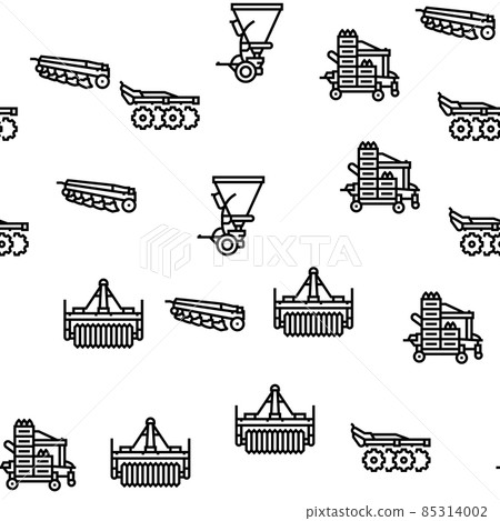 Farm Equipment And Transport Vector Seamless Pattern 85314002