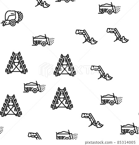 Farm Equipment And Transport Vector Seamless Pattern Farm Equipment And Transport Vector Seamless Pattern 85314005