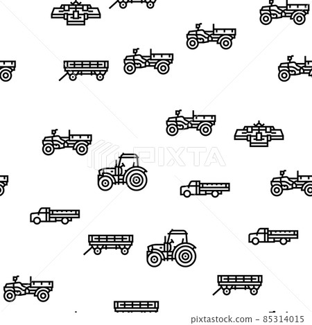 Farm Equipment And Transport Vector Seamless Pattern Farm Equipment And Transport Vector Seamless Pattern 85314015