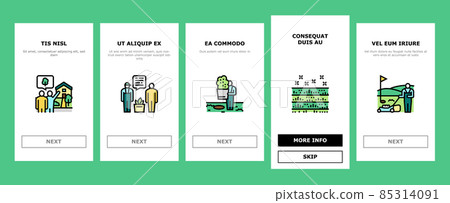 Landscape Design And Accessories Onboarding Icons Set Vector 85314091