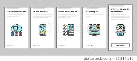 Social Networking Online App Onboarding Icons Set Vector 85314113