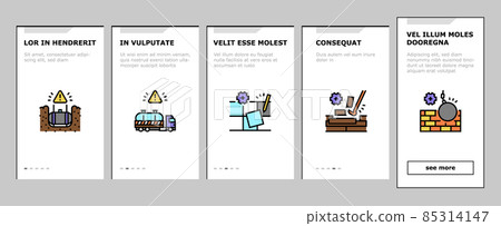 Dismantling Construction Process Onboarding Icons Set Vector Dismantling Construction Process Onboarding Icons Set Vector 85314147