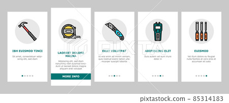 Carpenter Tool And Accessory Onboarding Icons Set Vector Carpenter Tool And Accessory Onboarding Icons Set Vector 85314183