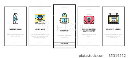 Baby Accessories And Equipment Onboarding Icons Set Vector Baby Accessories And Equipment Onboarding Icons Set Vector 85314232