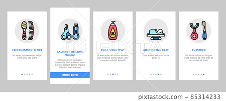 Baby Accessories And Equipment Onboarding Icons Set Vector Baby Accessories And Equipment Onboarding Icons Set Vector 85314233