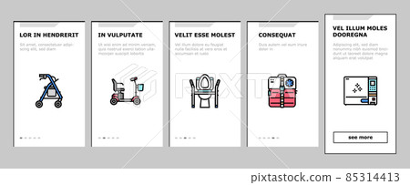 Medical Instrument And Equipment Onboarding Icons Set Vector 85314413