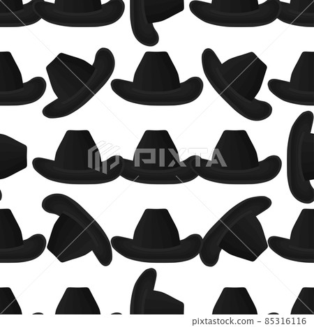 Illustration on theme colored pattern hats cowboy Illustration on theme colored pattern hats cowboy 85316116