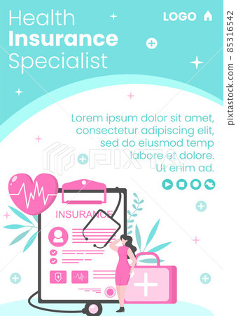 Health Care Flyer Template Flat Design Illustration Editable of Square Background for Social media, Greeting Card and Web Health Care Flyer Template Flat Design Illustration Editable of Square Background for Social media, Greeting Card and Web 85316542