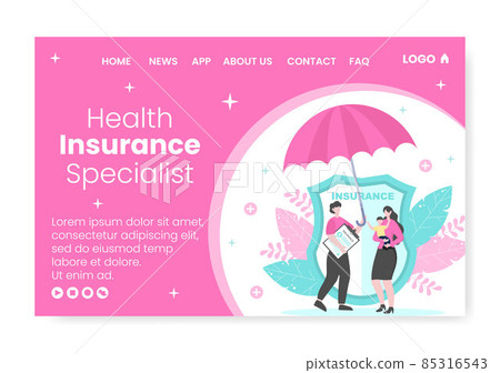 Health Care Landing Page Template Flat Design Illustration Editable of Square Background for Social media, Greeting Card and Web Health Care Landing Page Template Flat Design Illustration Editable of Square Background for Social media, Greeting Card and Web 85316543