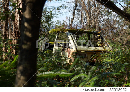 Car abandoned in the mountains 85318052