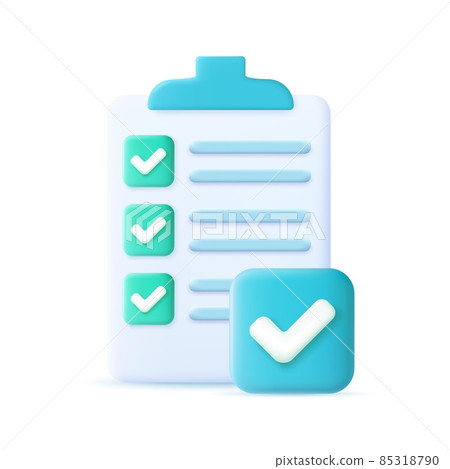 Clipboard and check marks 85318790