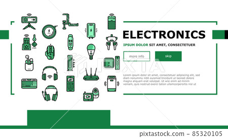 Electronics Digital Technology Landing Header Vector Electronics Digital Technology Landing Header Vector 85320105