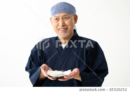 Senior male Japanese sweets 85320252