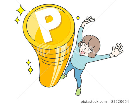 Point-up Women who are happy to accumulate points Point-up Women who are happy to accumulate points 85320664