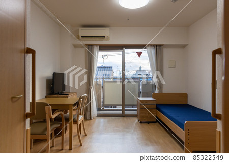 Inside the room of a studio apartment for the elderly with rental furniture Inside the room of a studio apartment for the elderly with rental furniture 85322549