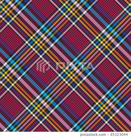 Rainbow Diagonal Plaid Tartan textured Seamless Pattern Design Rainbow Diagonal Plaid Tartan textured Seamless Pattern Design 85323044