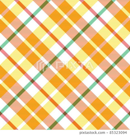 Rainbow Diagonal Plaid Tartan textured Seamless Pattern Design 85323094