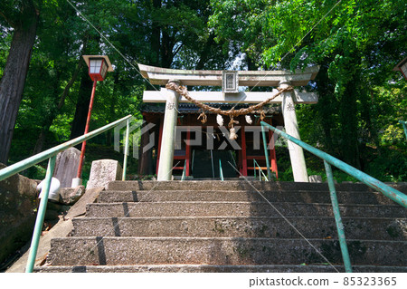 Torii and Zuijinmon of Kinoyama Shrine, Hachiman Shrine, which has a spiritual test for plague, Takahashi City, Okayama Prefecture 85323365