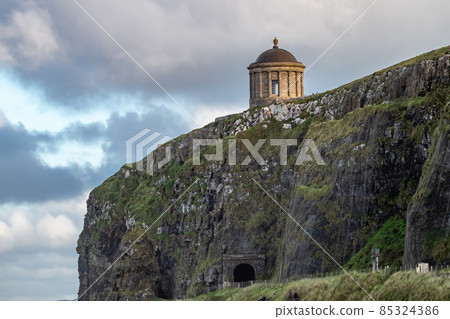 Beautiful cliffs at Downhill beach in County Londonderry in Northern Ireland Beautiful cliffs at Downhill beach in County Londonderry in Northern Ireland 85324386
