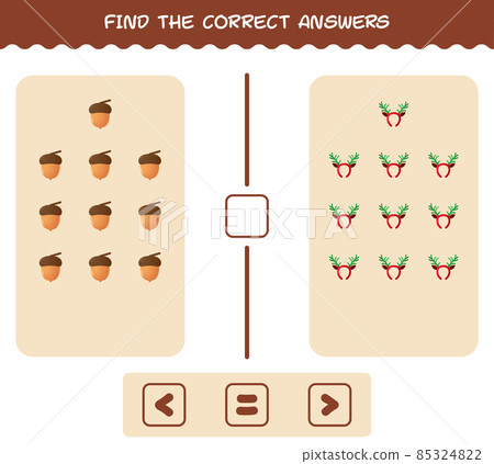 Find the correct answers of cartoon christmas. Searching and Counting game. Educational game for pre shool years kids and toddlers 85324822