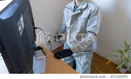 電視佈線工人/電視佈線服務的形象 85326005