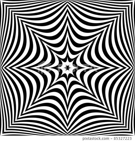 Abstract op art lines pattern with striped... - Stock Illustration ...